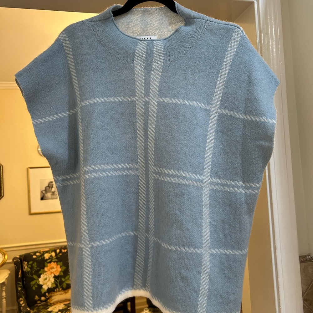 Gilli Light Blue Checkered Women's Sweater